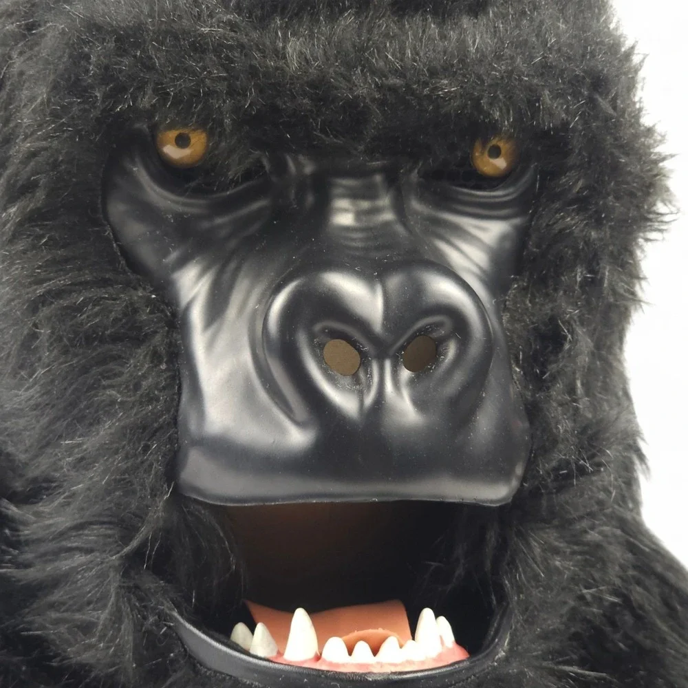 Gorilla Moving Mouth Mask Thumbs Up Halloween Costume Animal Ape Mouth Mover